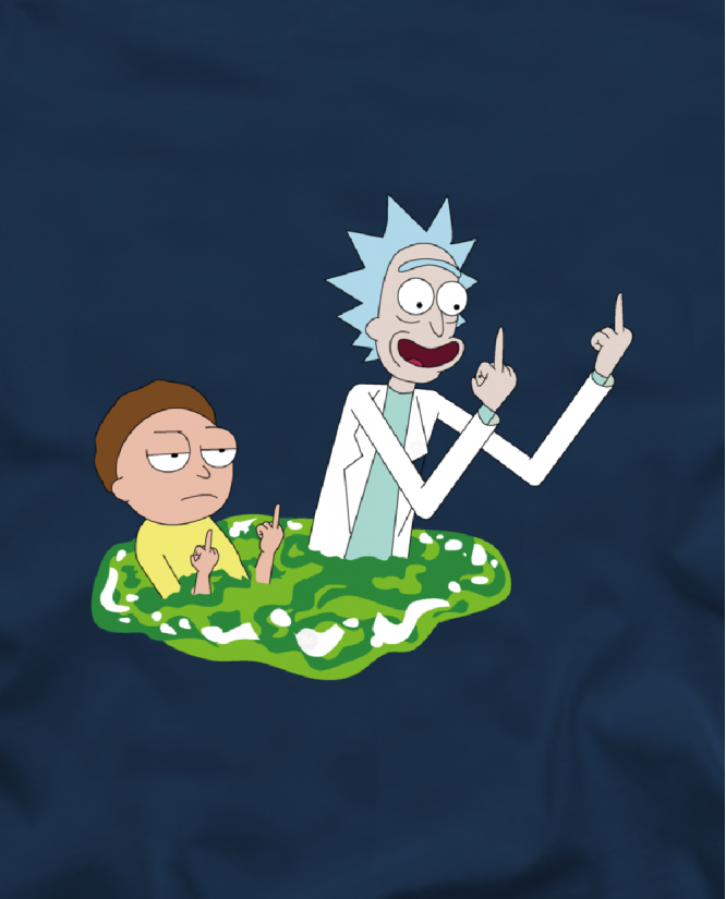 Marškinėliai finger Rick and Morty 